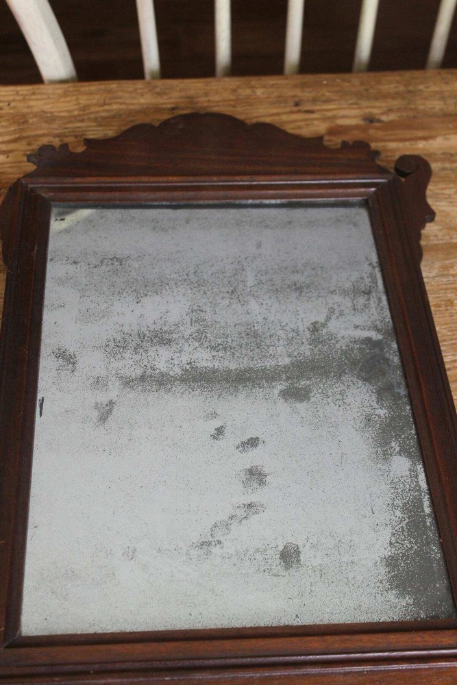 Early Antique Chippendale Mirror Original Glass