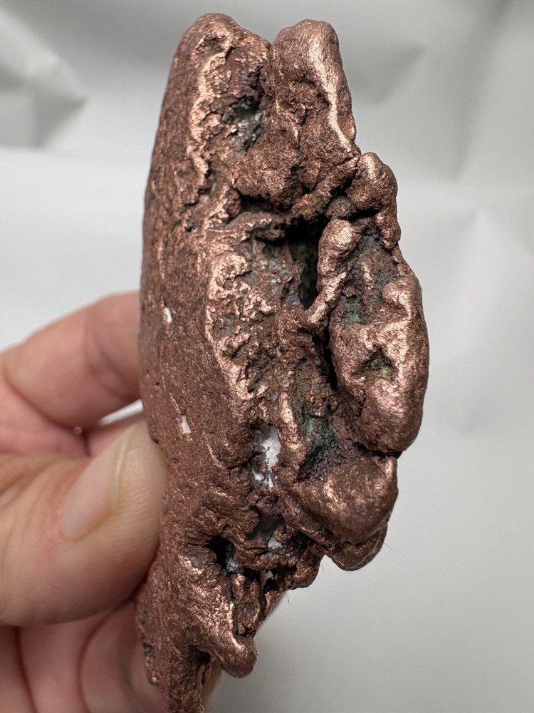 Pure Native Michigan Solid Copper Nugget Specimen Keweenaw Peninsula Mineral