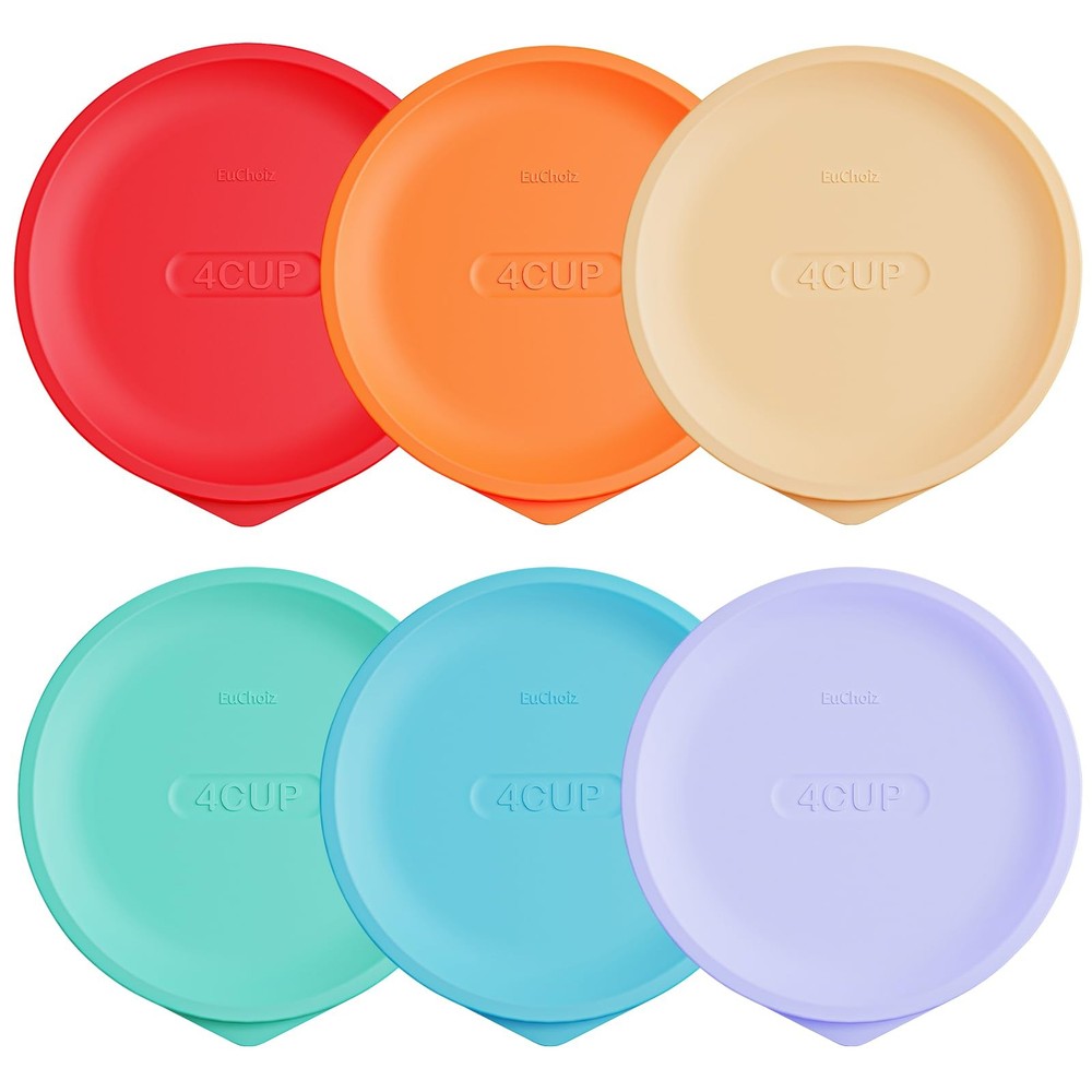 Replacement Lids for Pyrex 7201-PC 4 Cup, Silicone Round Storage Cover Lid fo...