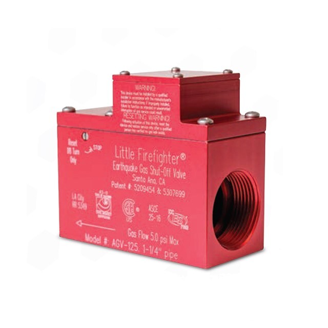 Little Firefighter Automatic Shut-off Valve - AGV125 1-1/4" Horizontal