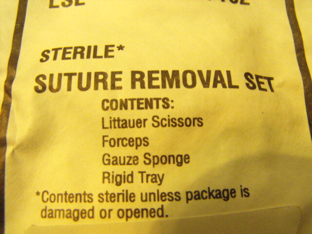 Us Military Issue Suture Removal Set, Sealed, ex 2012