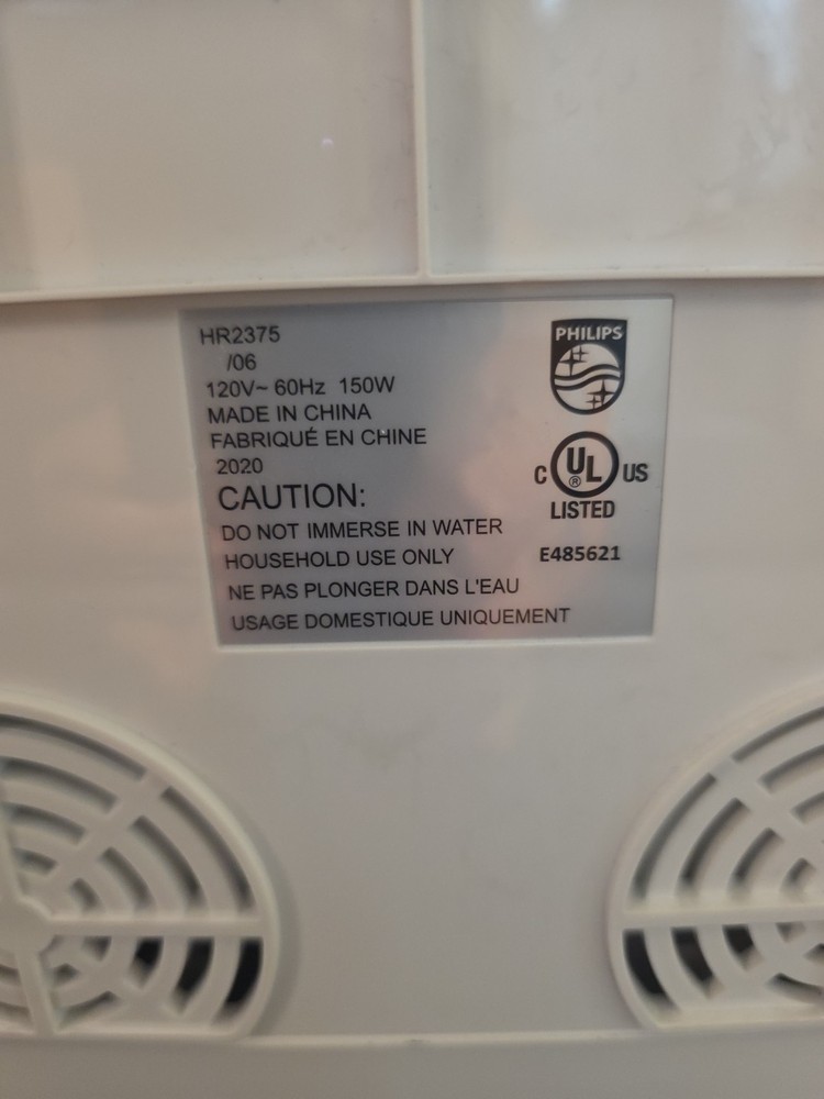 Philips HR2375/06 Pasta Maker White No Attachments Tested Working EUC