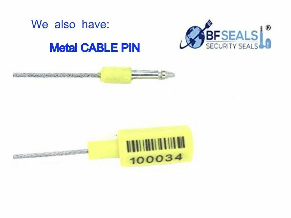 CABLE Security Lock Seal with 2.5mm-12", 25 pcs., Numbered/ Barcode, BLUE