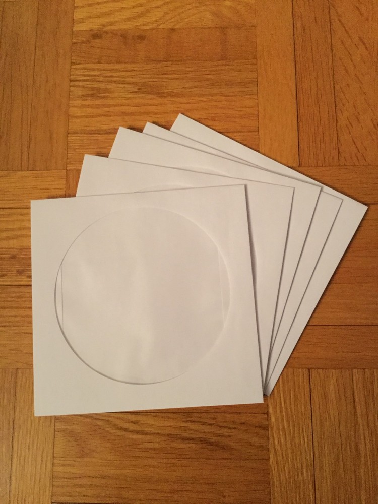 Pack of 5 CD/DVD White Envelopes