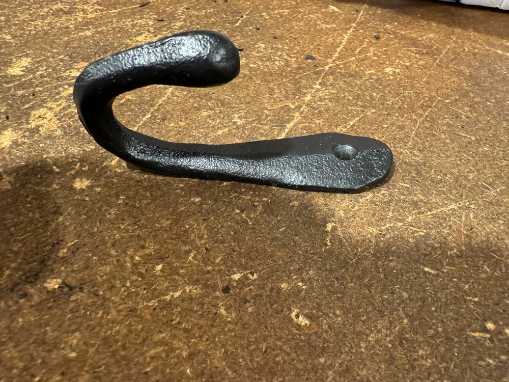 Primitive Foundry 4" Solid Core Metal Cast Iron Wall Hook Bathroom Towel Hanger