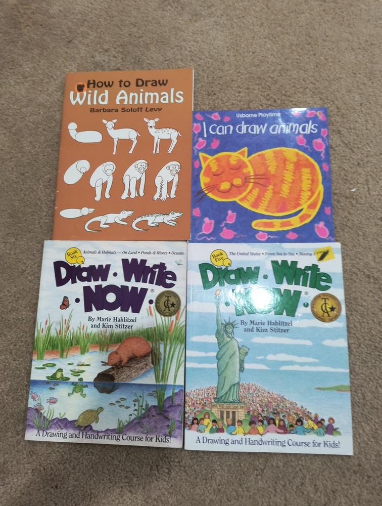 how to draw animals , four drawing books