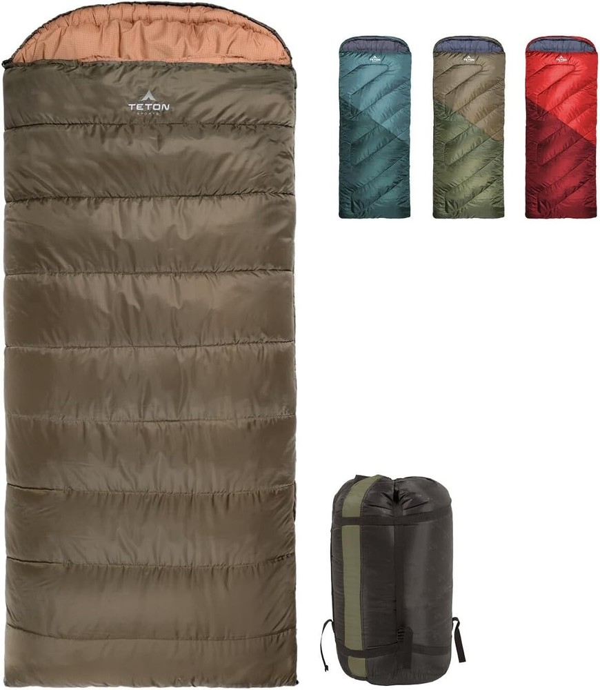 Teton Celsius Regular Rectangular Sleeping Bag 0°F - Includes Compression Sack