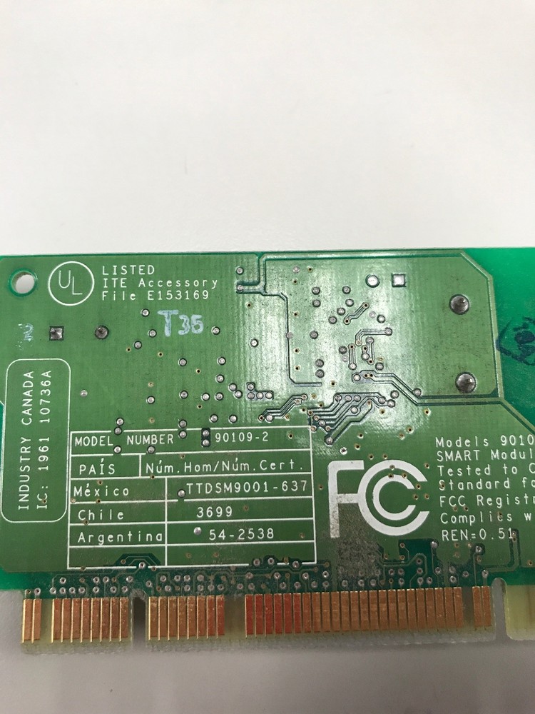 Smart Modular Technologies Ethernet Network Adapter Modem Model 90109-2