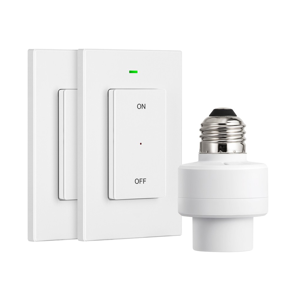 DEWENWILS Remote Control Light Bulb Socket E26 E27 Base, Wireless Light Switch