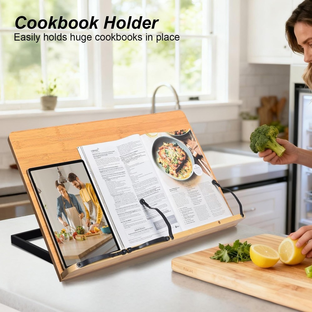 Oversized Large Book Stand & Holder 24" - Hands-Free Reading