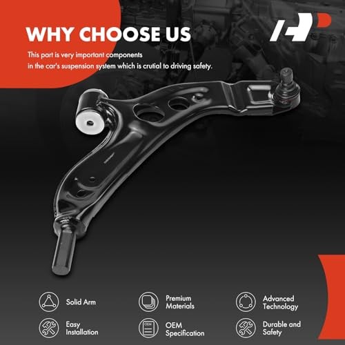 Front Right Lower Control Arm with Ball Joint & Bushing, Compatible with Mini