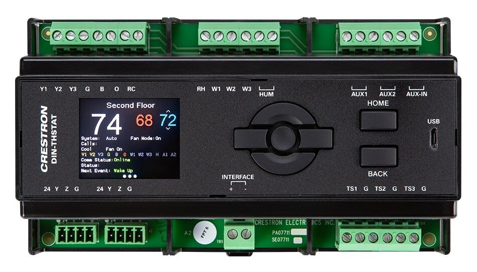 Crestron DIN-THSTAT Heating, Cooling, and Relative Humidity Thermostat