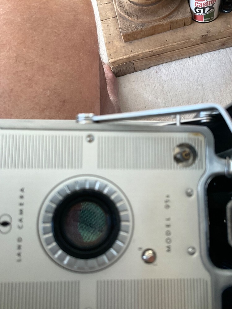 POLAROID LAND 95B CAMERA WORKS— SHUTTER, LIGHT TIGHT, LENS, COMPLETE + FLASH