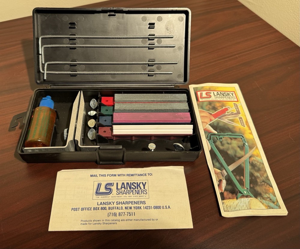 Lansky Knife Sharpening System Kit with 4 Stones, Case, & Instructions !!
