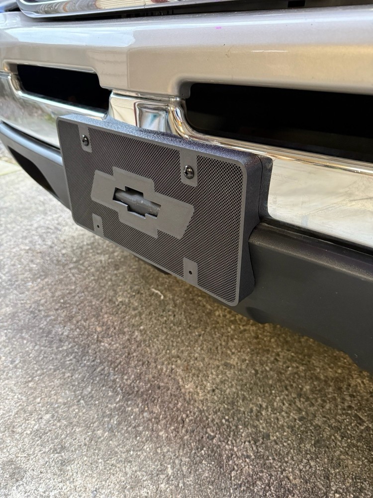 2003-2007 Front License Plate Bracket Chevrolet Silverado Flat Mounting Surface