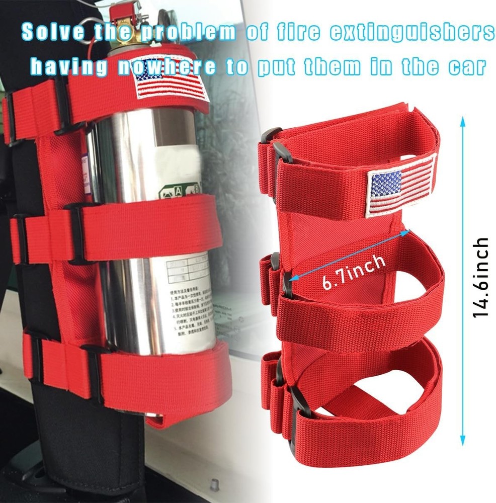 Fire Extinguisher Holder Roll Bar Mount Strap Jeep Wrangler