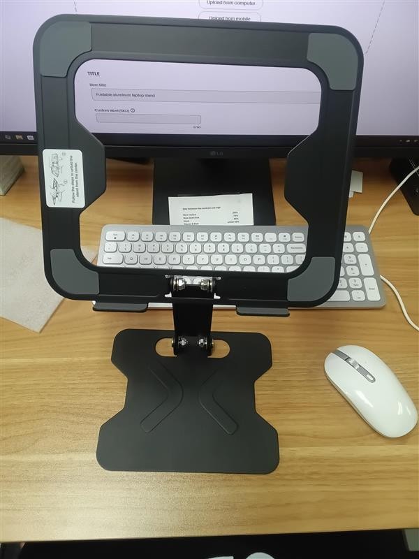 Foldable aluminum laptop stand