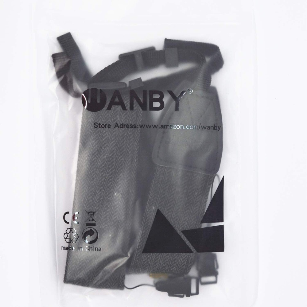 WANBY DSLR Camera Neck Strap Black Canvas with Quick Release Buckles