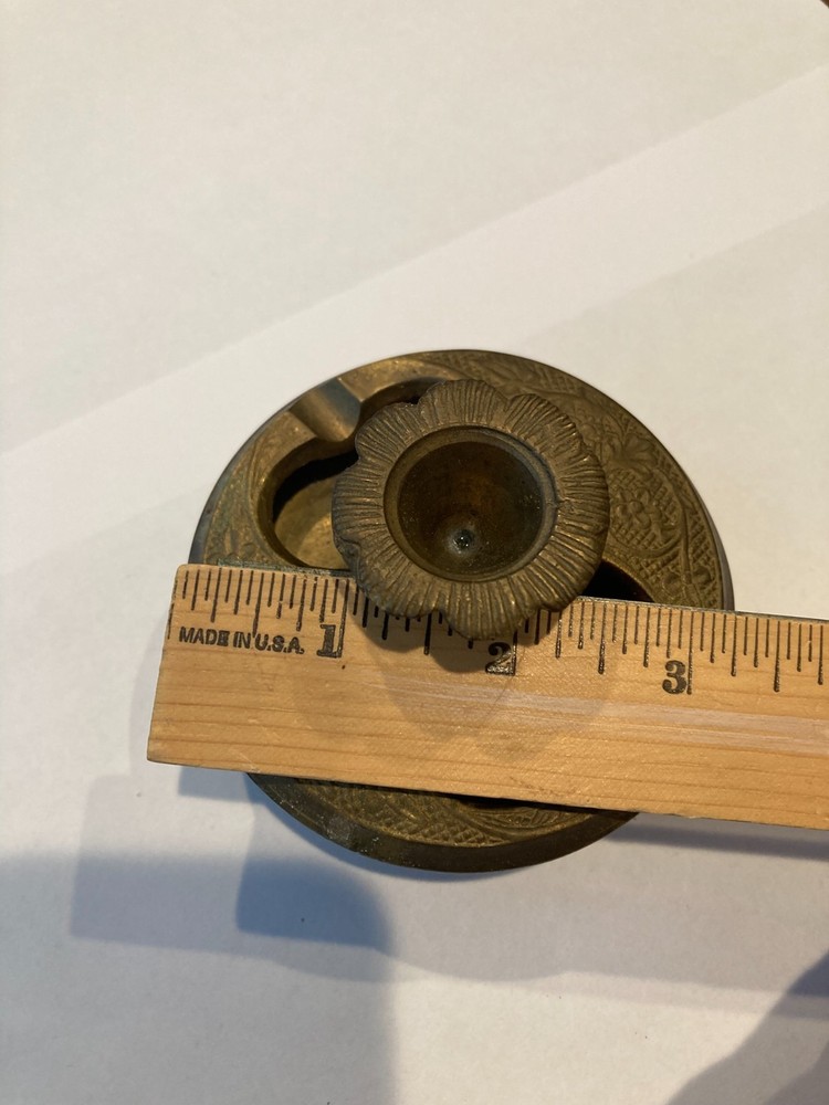 Vintage Brass Etched Incense Burner