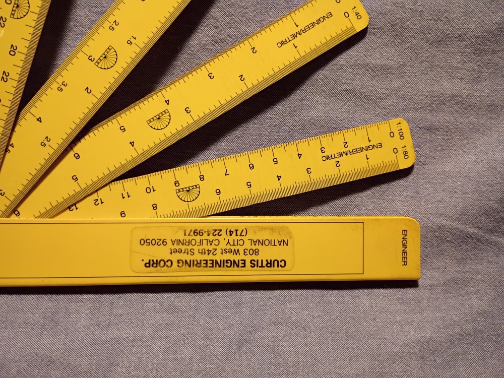 MULTISCALE Scaler Architect/Engineer Drafting Fan -Curtis Engineering Corp. used