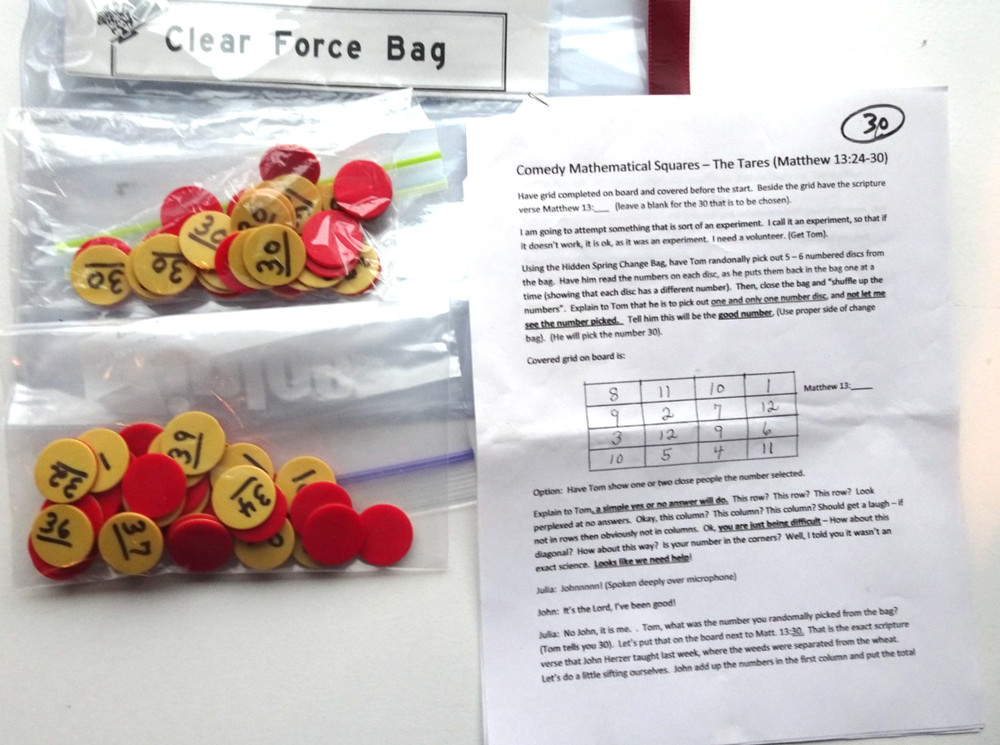 GOSPEL MAGIC - Comedy Mathematical Squares W/Instructions,Routine,++++