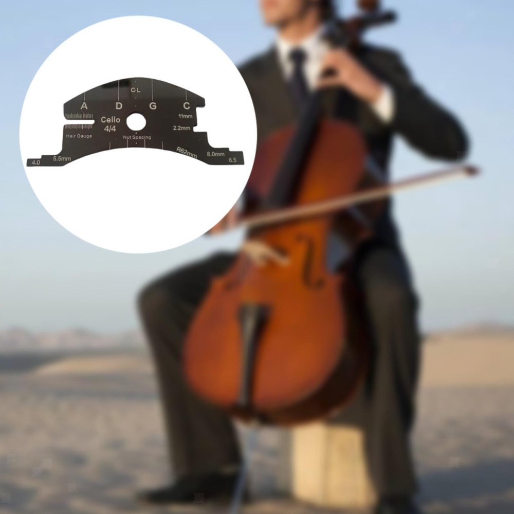 4/4 Cello Bridge Repair Template Reference Tool Acrylic Compact Musical