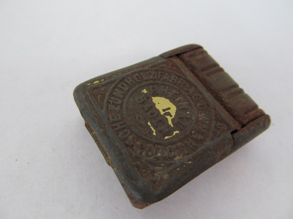 Antique German Match Safe Holder Baden