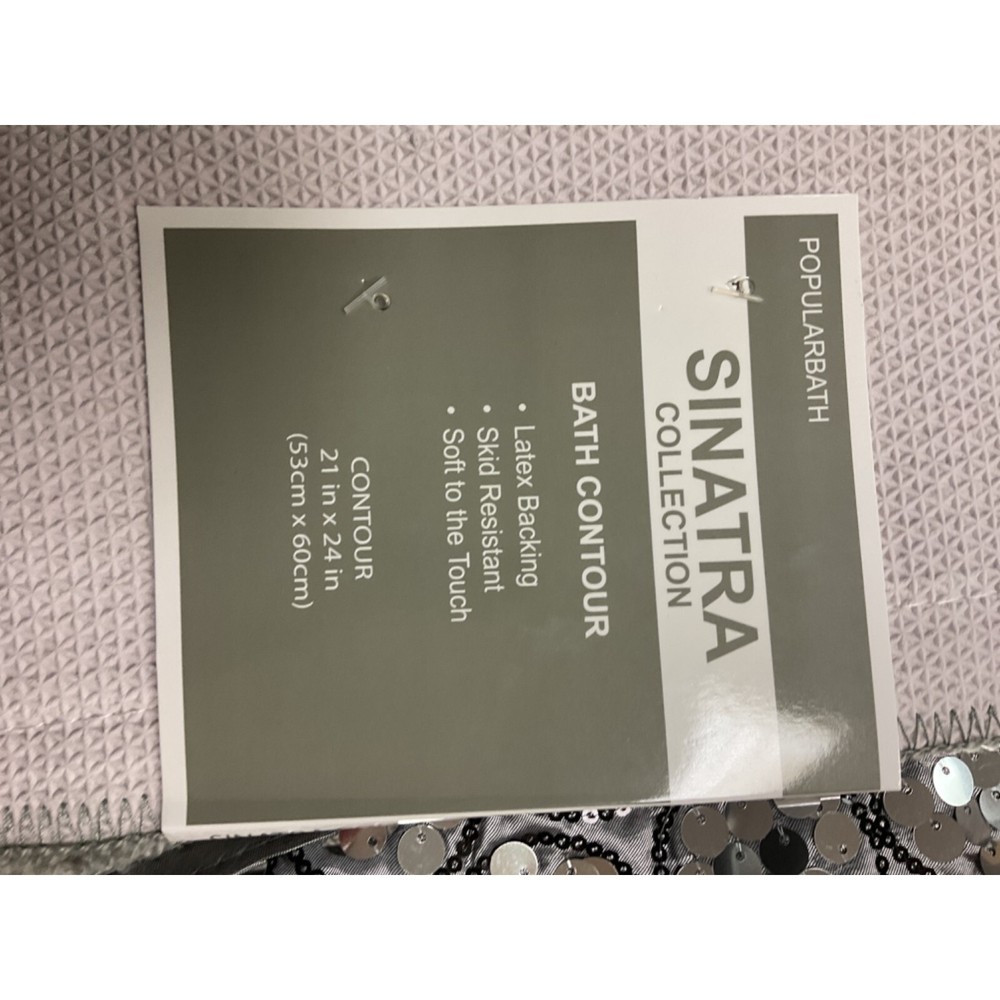 Popular Bath Silver Sinatra Bath Decor 21 x 24in