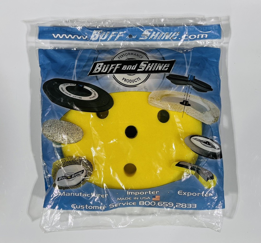 Buff & Shine 9" Hook & Loop Medium Cut Compounding & Polishing Foam Buffing Pad