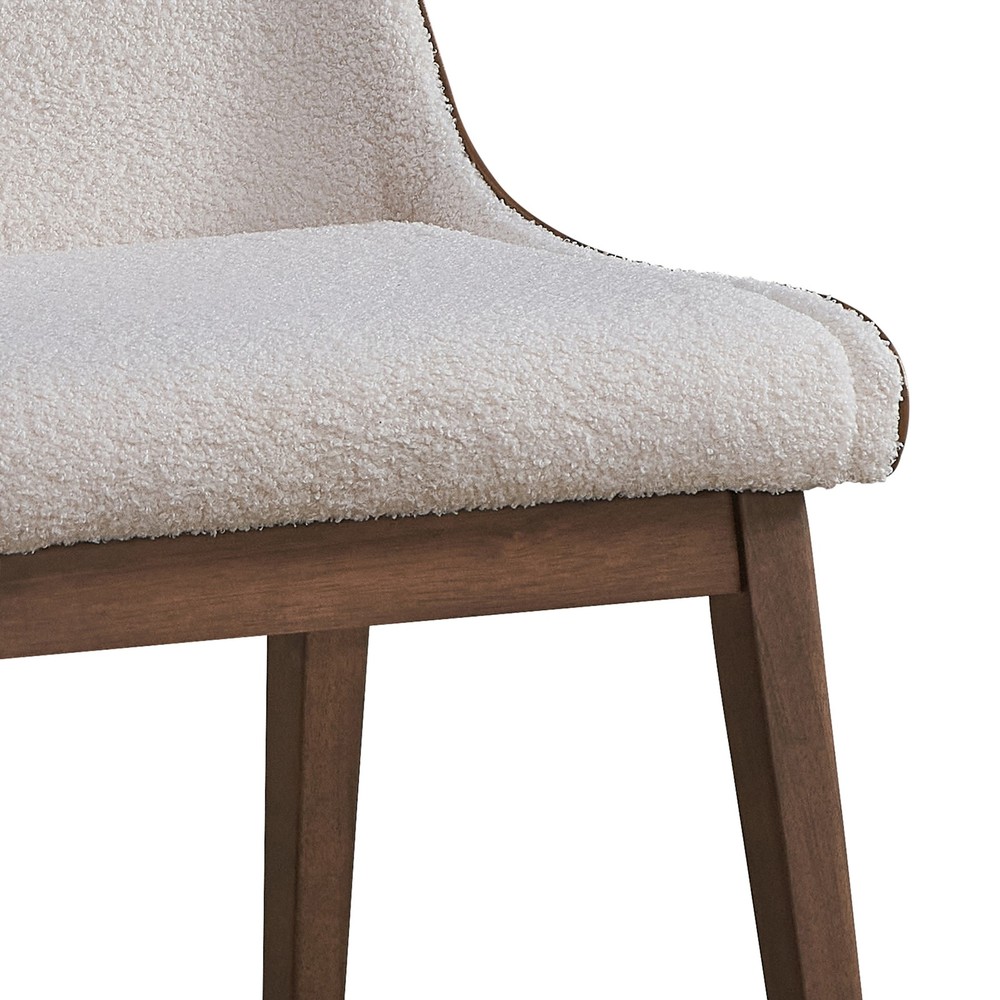 White and Brown Side Chair