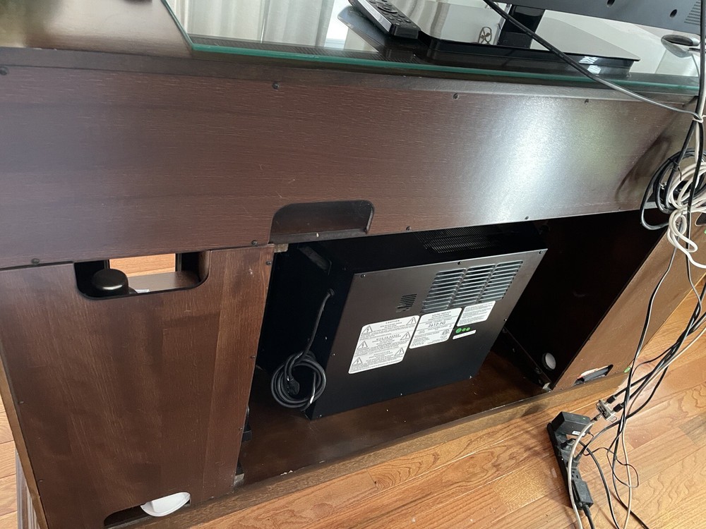 Brown Electrical fireplace tv stand