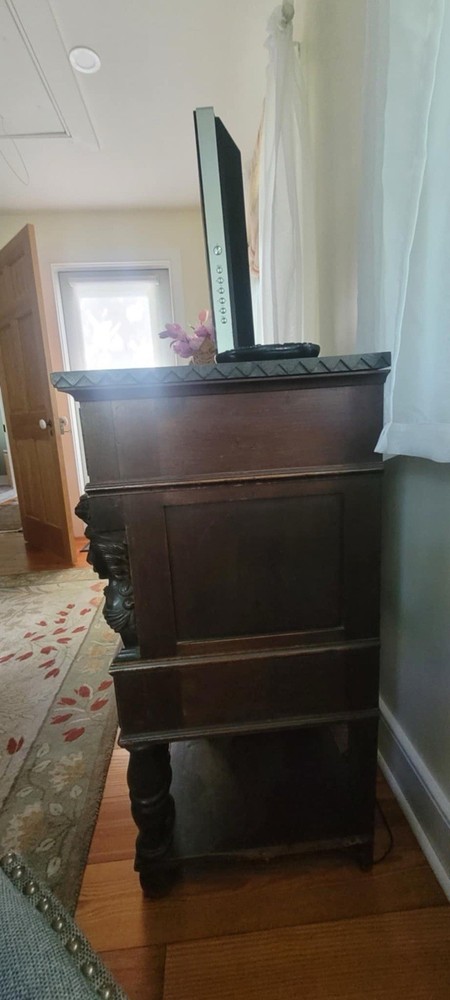 Antique Chilean Hand-Carved Sideboard