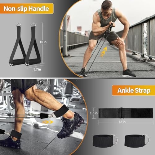 Resistance Bands, Exercise Bands，Resistance Bands for Working Out, Work Gray