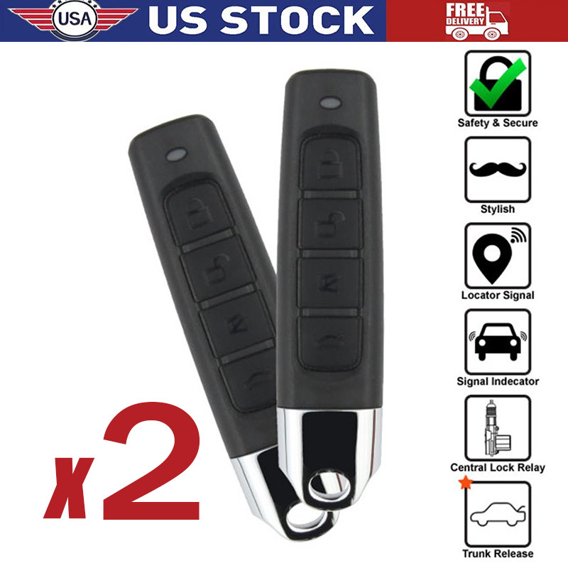 2x 4-in1 Wireless Remote Control Duplicator 433MHz Remote Control Key Clone Copy