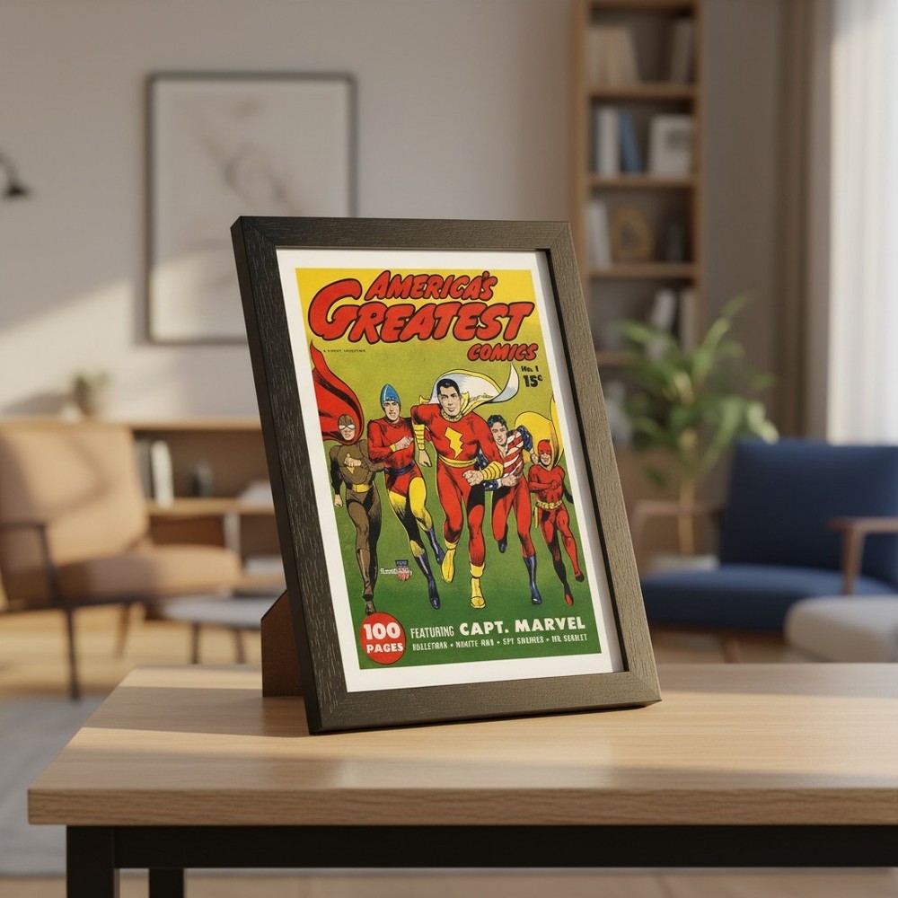 Comic Frame with Acrylic Sheet and Positioning Mat for Home Decor