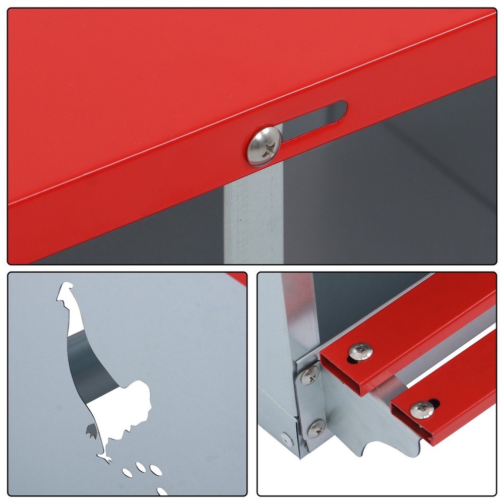 Heavy Nesting Box Chicken Nesting Box 6 Room Metal Nesting Red 6 Compartment