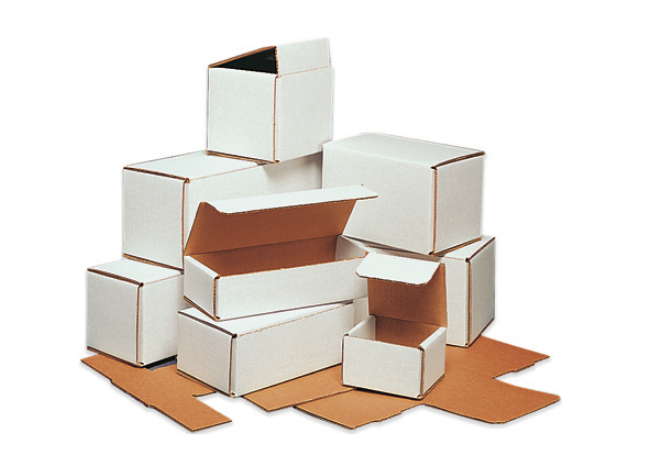 Pick Quantity! 1-650 4x3x2" White Corrugated Mailer Small Folding Box Light Ship