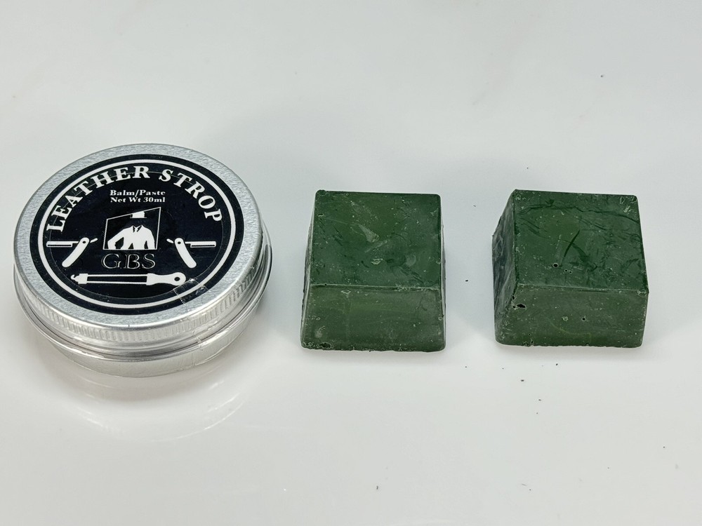 3PC Leather Strop Sharpening Abrasive Polishing Compound Balm Paste Leather Tool