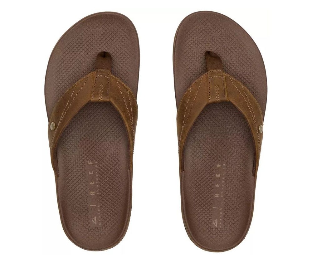 Reef Men's Phantom Lux Flip Flops Toffee Size 8-13