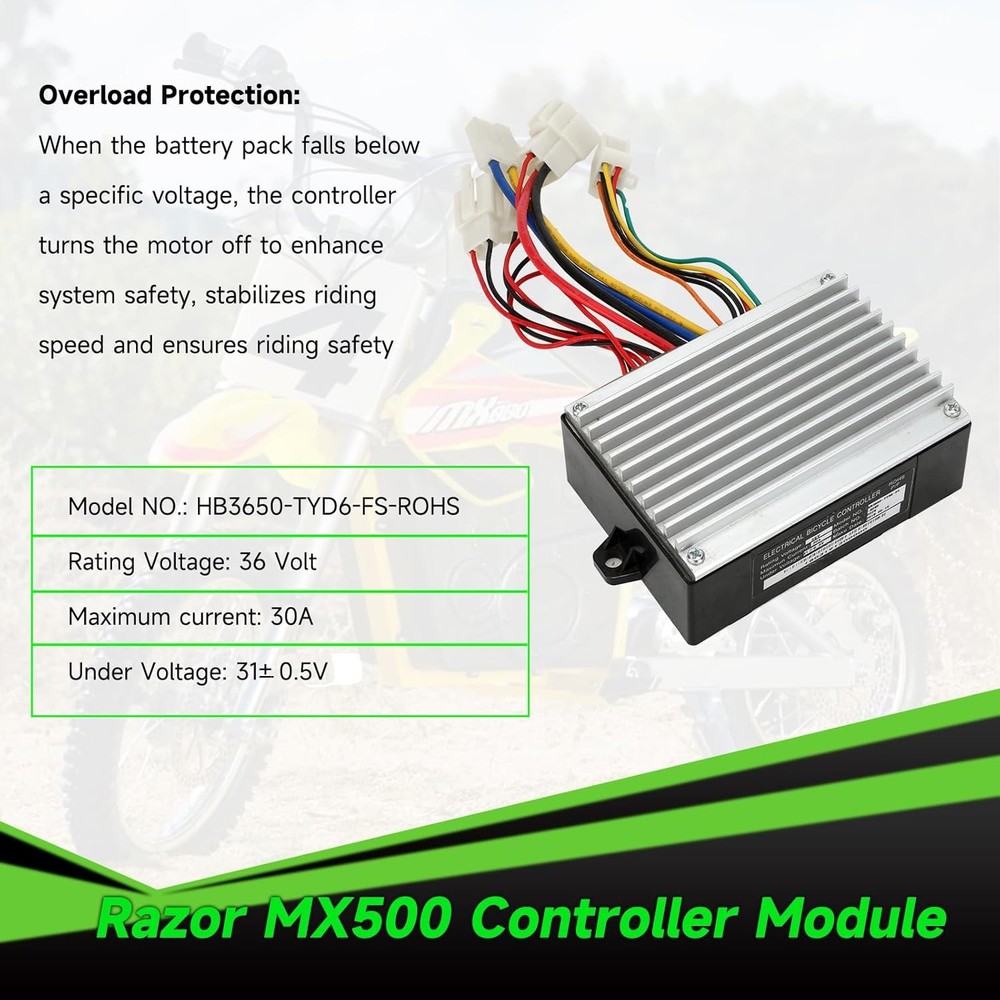 36V Controller and Throttle Compatible with Razor MX500 MX650 Dirt Bike
