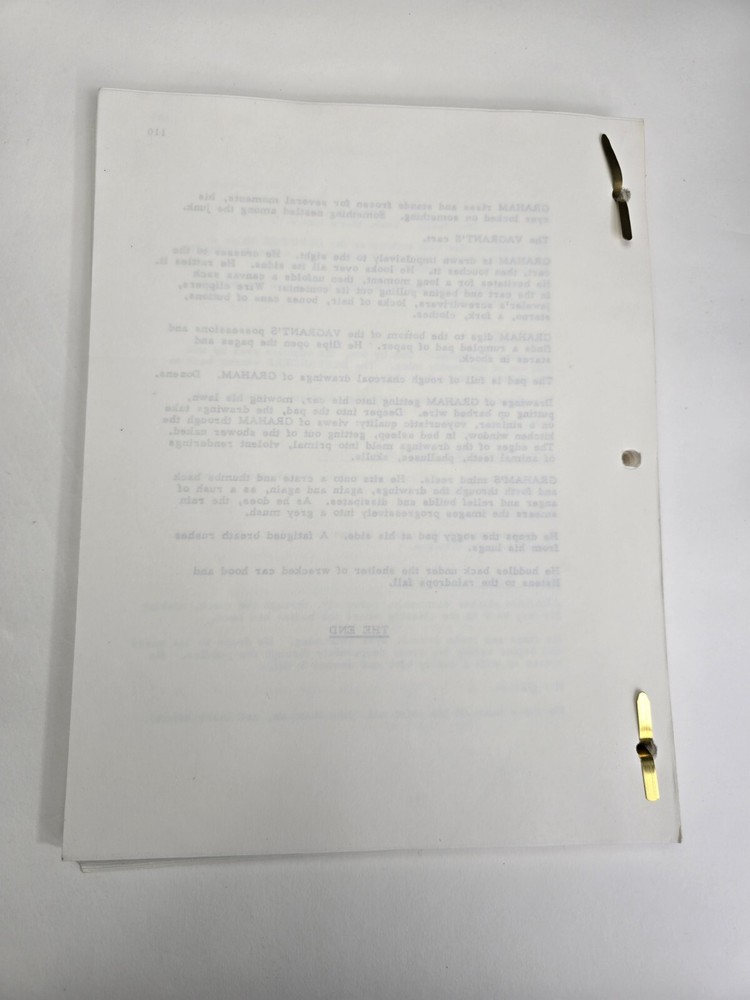 THE VAGRANT / Richard Jefferies Screenplay, Writer's Guild Script Draft