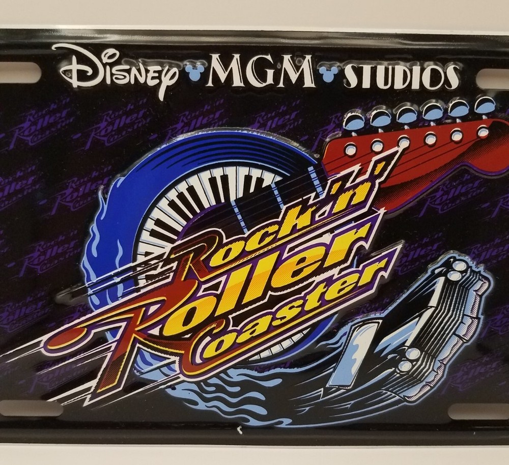 Disney MGM Studios Metal License Plate/ Sign Signed