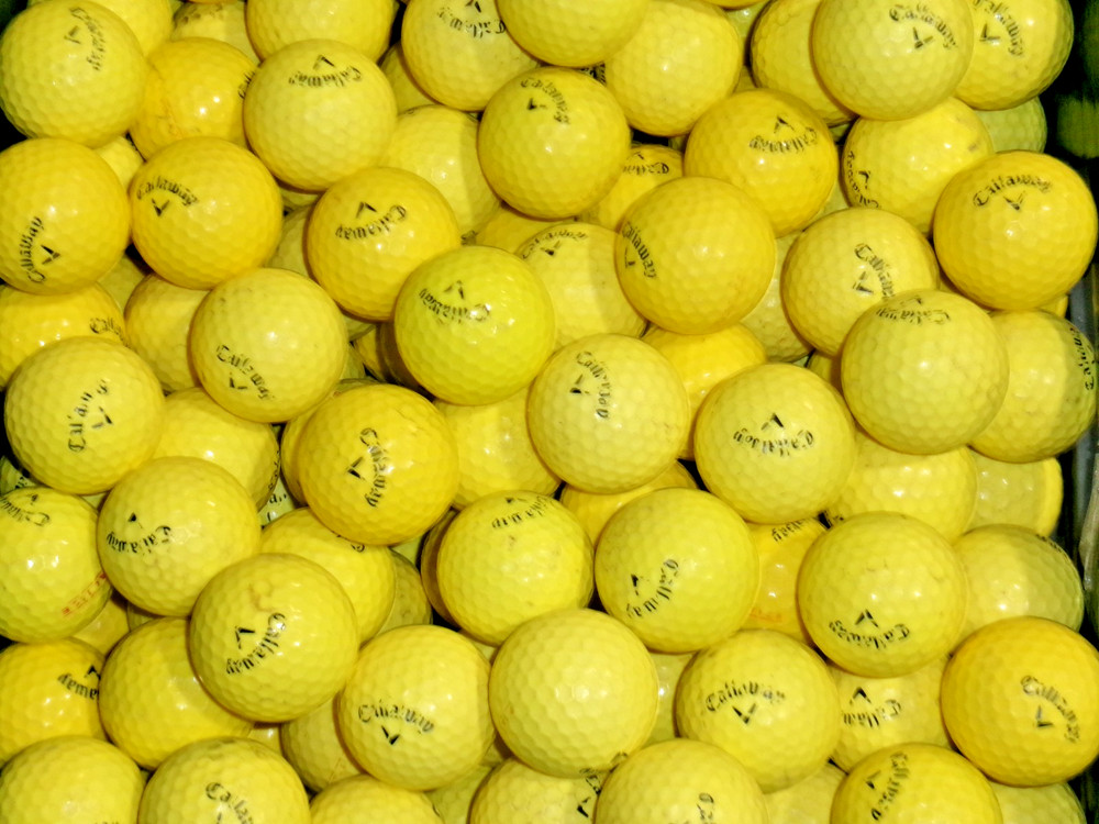 CALLAWAY YELLOW  100 PRACTICE, SHAG