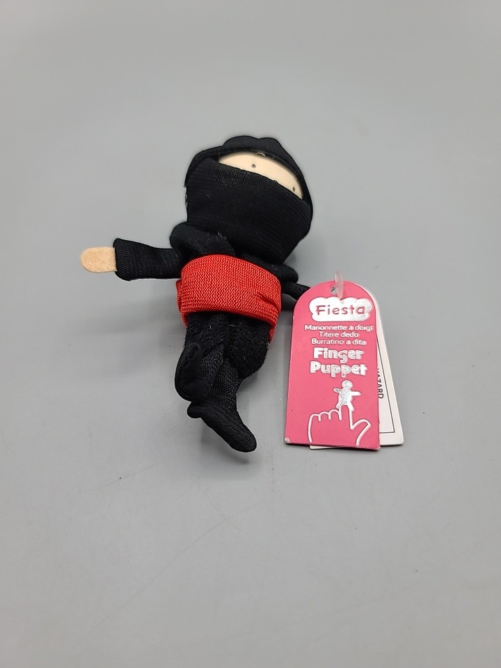 Fiesta Crafts Black Red Ninja Finger Puppet