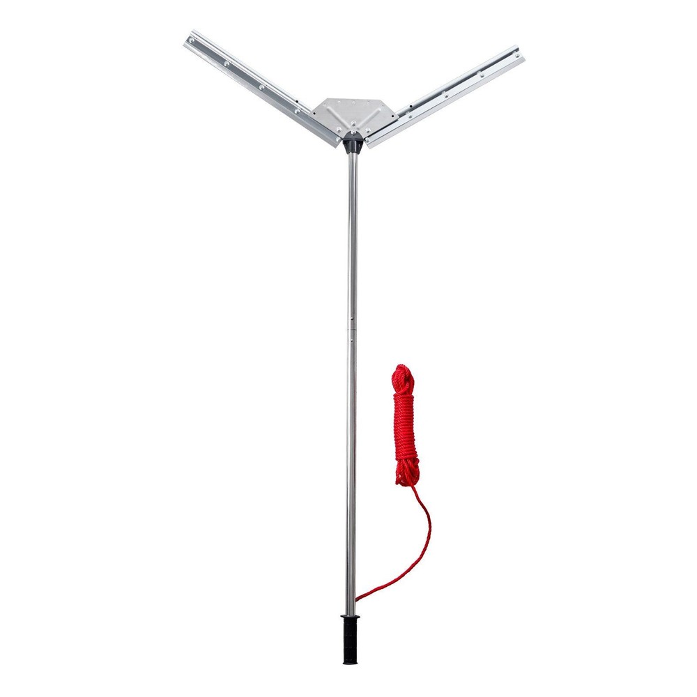 Optimized Water Garden Rake with 22-37in Cut Width and 30ft Launch String