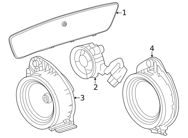 Genuine GM Windshield Pillar Speaker 42740082