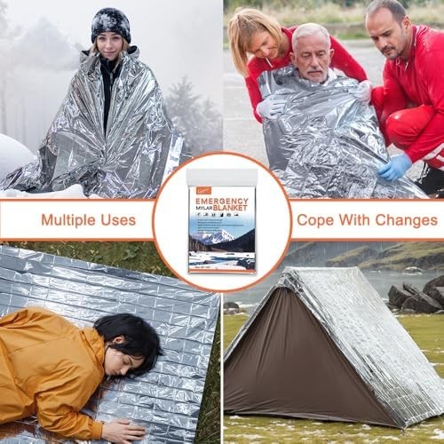 Survival Thermal Mylar Blankets Pack
