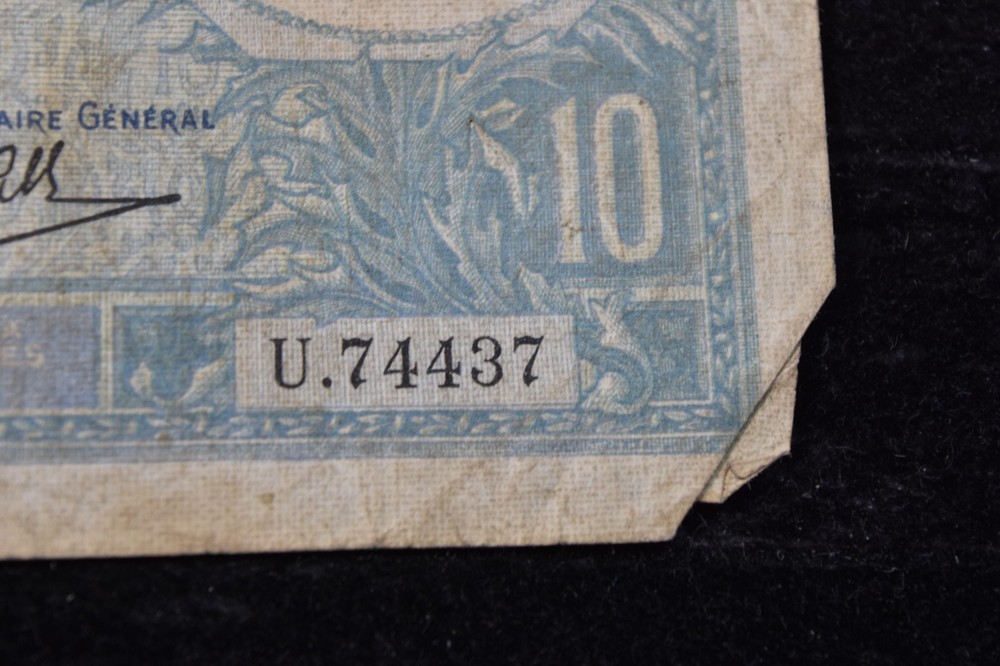 FRANCE 1939 10 FRANCS CURRENCY NOTE