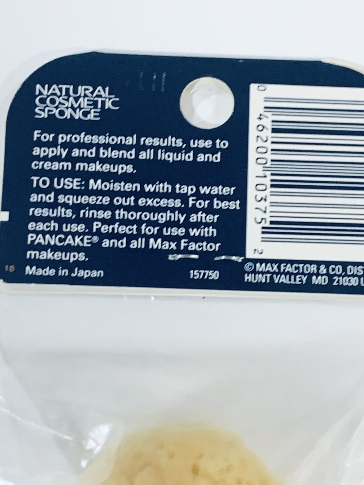 Max Factor International Natural Cosmetic Sponge #113 Pancake&max Factor Makeups