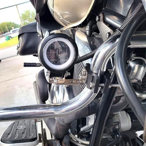 Motorcycle Light Bracket, Adjustable Motorcycle Spotlight Mount Brackets,Turn